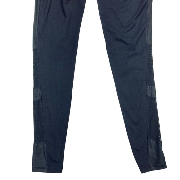 Athleta Leggings Women XS Black Powerful Gleam Hi Rise Mesh Moto Workout Stretch - Picture 7 of 13
